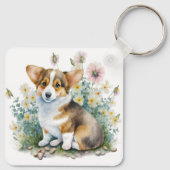 Schattige Corgi Dog Sleutelhanger (Achterkant)