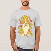 Schattige Corgi en Kikker T-shirt (Voorkant)