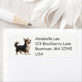 Schattige Corgi Etiket (Insitu)