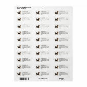 Schattige Corgi Etiket (Full Sheet)