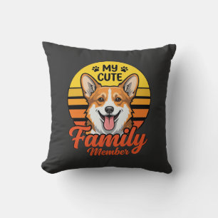 Schattige Corgi-familielid Hond Liefhebber Kussen