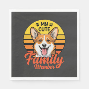 Schattige Corgi-familielid Hondliefhebber Servet
