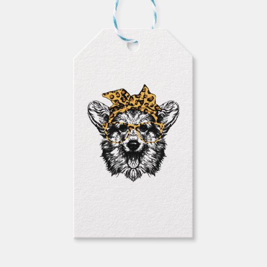 Schattige Corgi Funny Dog Lover Gift Cadeaulabel (Voorkant)
