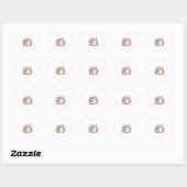 schattige corgi hart sticker (Vel)