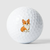 Schattige Corgi Hond Golfballen (Voorkant)