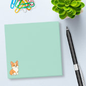 Schattige Corgi Hond Groen Post-it® Notes