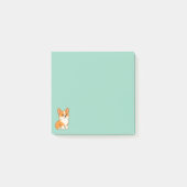 Schattige Corgi Hond Groen Post-it® Notes (Voorkant)