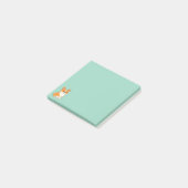 Schattige Corgi Hond Groen Post-it® Notes (Schuin)