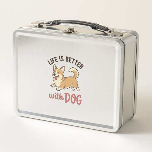 Schattige Corgi Hond Leven Is Better Met Hond Desi (Voorkant)