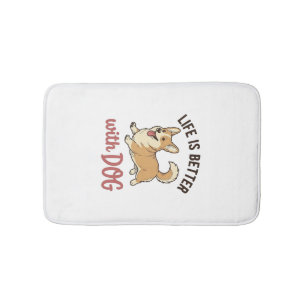 Schattige Corgi Hond Leven Is Better Met Hond Desi Badmat