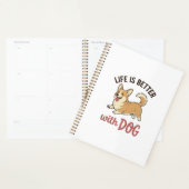 Schattige Corgi Hond Leven Is Better Met Hond Desi Planner (Display)