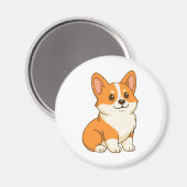 Schattige Corgi Hond Magneet (Voorkant / Achterkant)