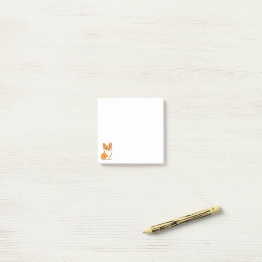 Schattige Corgi Hond Post-it® Notes (Op bureau)