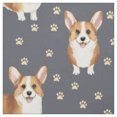 Schattige Corgi Hond Stof (Swatch)