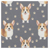 Schattige Corgi Hond Stof (Close Up)