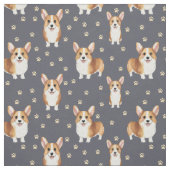 Schattige Corgi Hond Stof (Swatch)