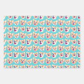 Schattige Corgi Honden Inpakpapier Vel (Voorkant 2)