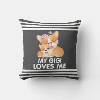 Schattige Corgi Honden - Mijn Gigi Houdt Van Mij Kussen