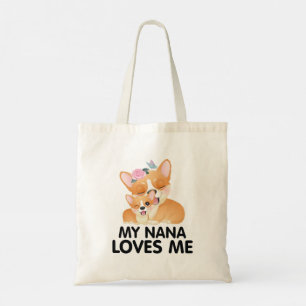 Schattige Corgi Honden - Mijn Oma Houdt Van Me Tote Bag