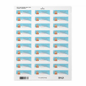 Schattige Corgi Kerst Retouradres Etiket (Full Sheet)
