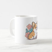 schattige corgi koffiemok (Voorkant links)