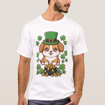 Schattige Corgi Leprechaun Hoed St Patricks Dag