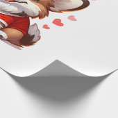 Schattige Corgi Liefde Cadeaupapier (Hoek)