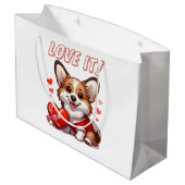 Schattige Corgi Liefde Groot Cadeauzakje (Achterkant Gekanteld)