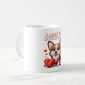 Schattige Corgi Liefde Koffiemok (Voorkant links)