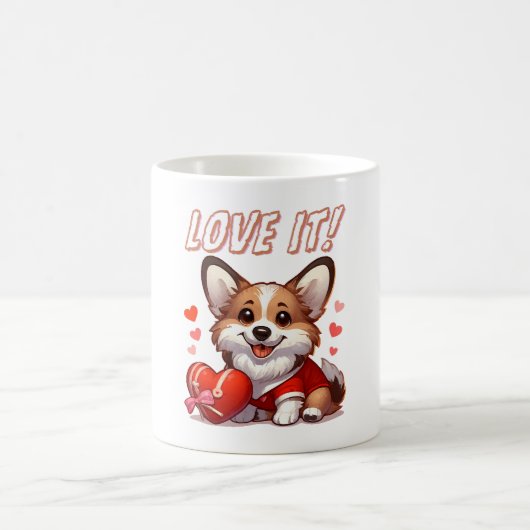 Schattige Corgi Liefde Koffiemok (Center)