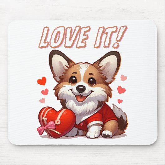 Schattige Corgi Liefde Muismat (Voorkant)