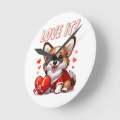 Schattige Corgi Liefde Ronde Klok (Hoek)