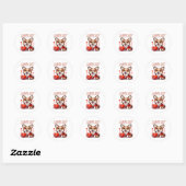 Schattige Corgi Liefde Ronde Sticker (Vel)