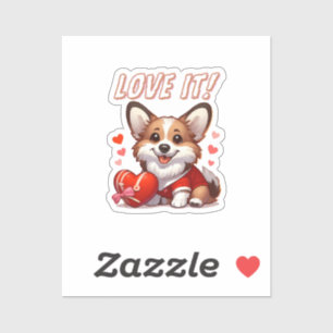 Schattige Corgi Liefde Sticker