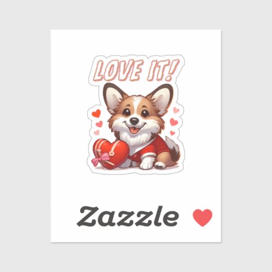 Schattige Corgi Liefde Sticker (Vel)