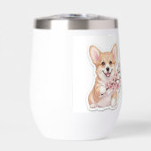 Schattige Corgi met Kersenbloesemtak (Voorkant)