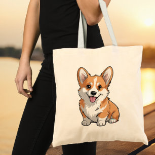 Schattige Corgi Moeder Puppy Hond Liefhebber Gesch Tote Bag