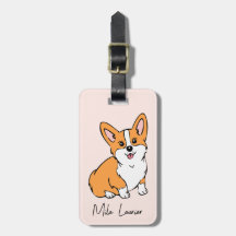 Schattige Corgi Personalized Luggage Name Tag