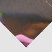 Schattige corgi-pup in roze rozen tissuepapier (Detail)