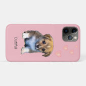 Schattige Corgi Puppy Hond & Hartjes op Roze Case-Mate iPhone Case (Achterkant (horizontaal))
