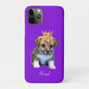 Schattige Corgi Puppy Hond & Koninklijke Kroon op  Case-Mate iPhone Case