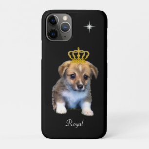 Schattige Corgi Puppy Hond & Koninklijke Kroon op  Case-Mate iPhone Case