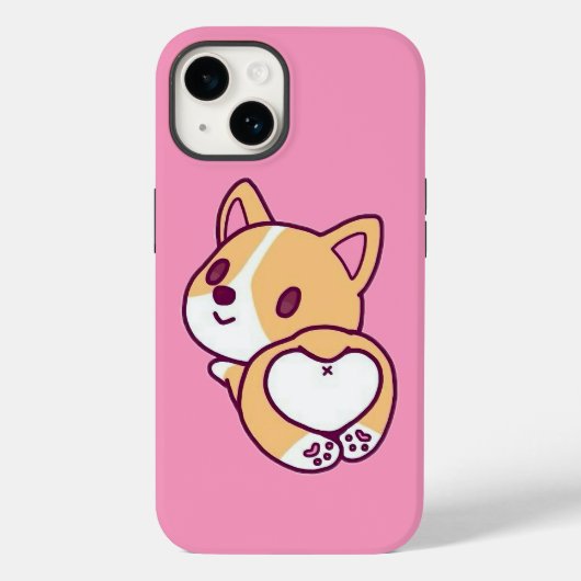 Schattige Corgi Puppy Liefde Case-Mate iPhone Case (Achterkant)