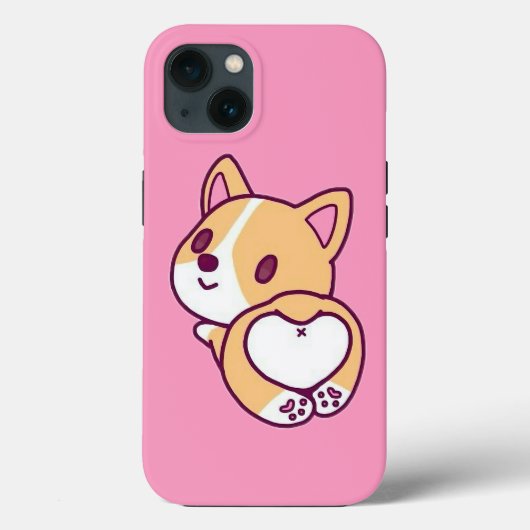 Schattige Corgi Puppy Liefde Case-Mate iPhone Case (Achterkant)