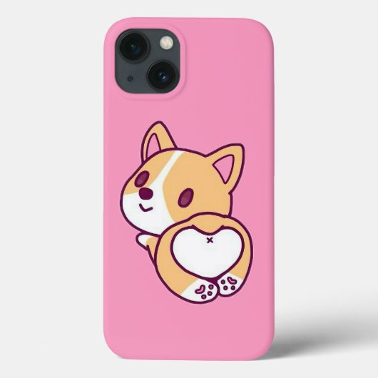 Schattige Corgi Puppy Liefde Case-Mate iPhone Case (Achterkant)