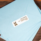 Schattige Corgi retouradres Etiket