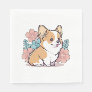 schattige corgi servet