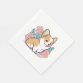 schattige corgi servet (Hoek)