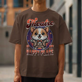 Schattige Corgi Theatre is mijn gelukkige plek T-shirt