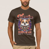 Schattige Corgi Theatre is mijn gelukkige plek T-shirt (Voorkant)